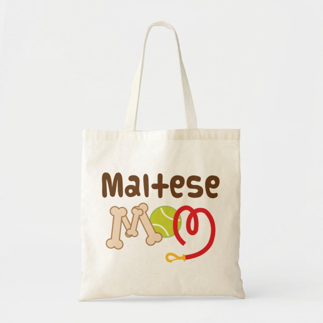 Tote Bag Cadeau maltais de maman (race de chien) (Devant)