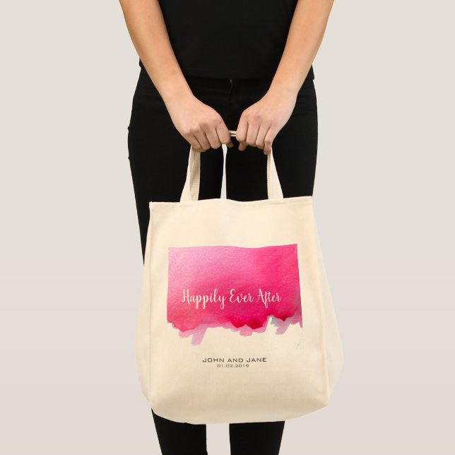 Tote Bag cadeau mariage fourre-tout heureux toujours après  (Devant (produit))
