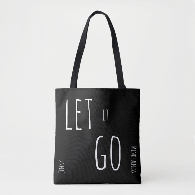 Tote Bag Cadeau Mindfulness LAISSER ALLER BREATHE Ajouter u (Devant)