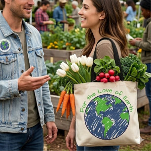 Tote Bag Cadeau Minimal Eco pour l'amour de la Journée de l