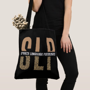 Tote Bag Cadeau orthophoniste impression guépard SLP