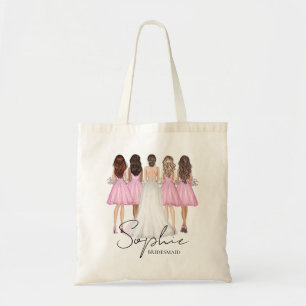 Tote Bag Cadeau personnalisé de demoiselle d'honneur avec n