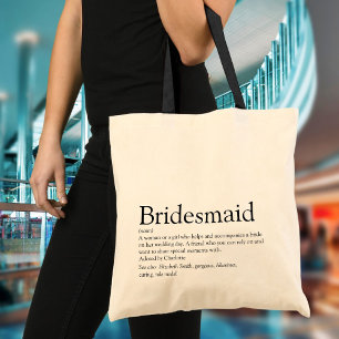 Tote Bag Cadeau personnalisé de demoiselle d'honneur Défini