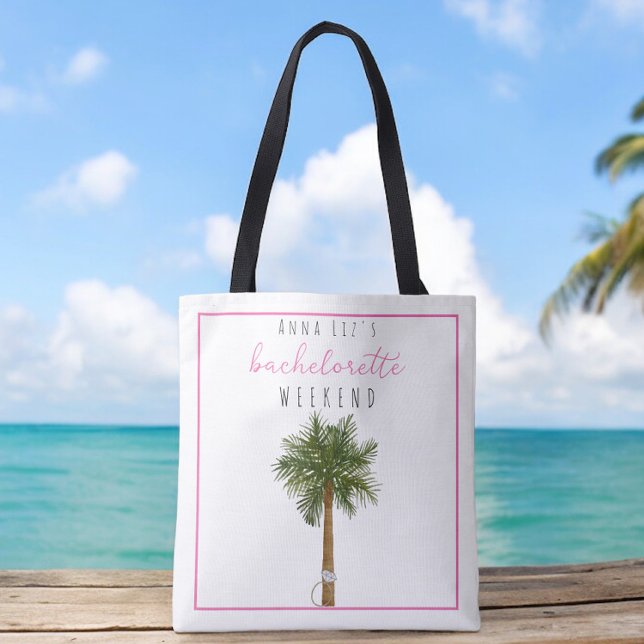 Tote Bag Cadeau personnalisé de fête de bachelor tropicale  (Créateur téléchargé)