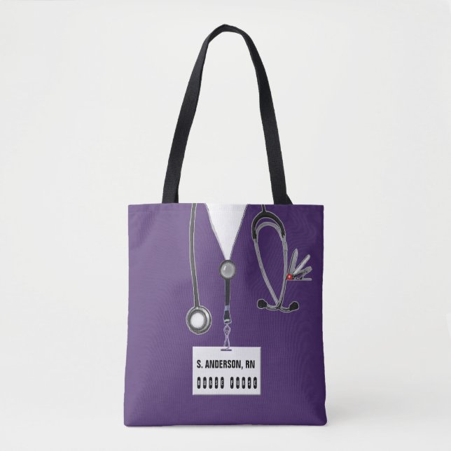 Tote Bag Cadeau personnalisé de l'infirmière (Devant)