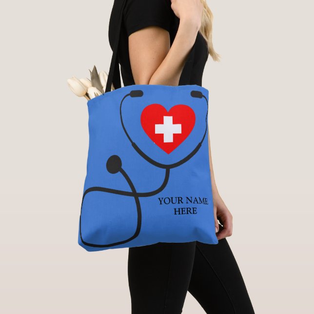 Tote Bag cadeau personnalisé d'infirmière (De près)
