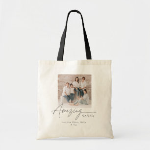 Tote Bag Cadeau personnalisé photo incroyable Nanna