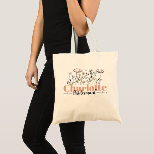 Tote Bag Cadeau personnalisé pour demoiselle d'honneur Fleu