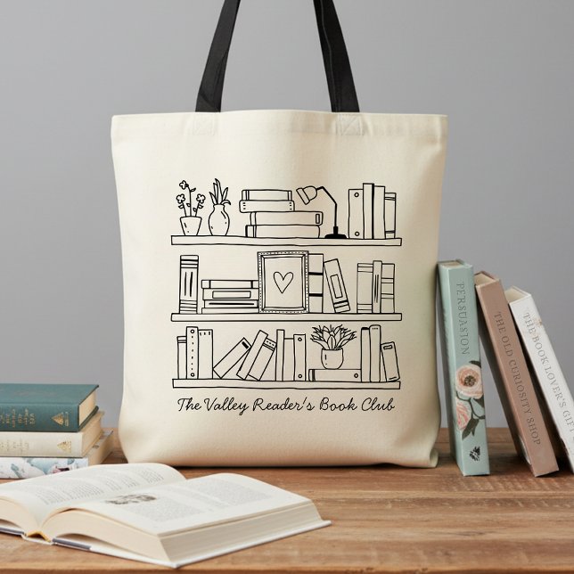 Tote Bag Cadeau Personnalisé pour Membre d'un Club de Lectu (Créateur téléchargé)