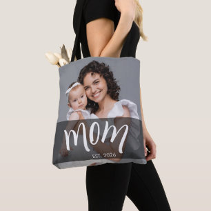 Tote Bag Cadeau Photo pour Nouvelle Maman Établie par Maman