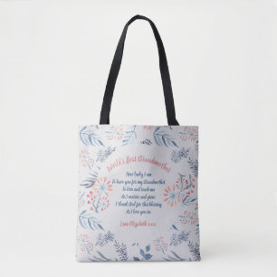 Tote Bag CADEAU - Poèmes de Grand-Mère écrits par ses Petit