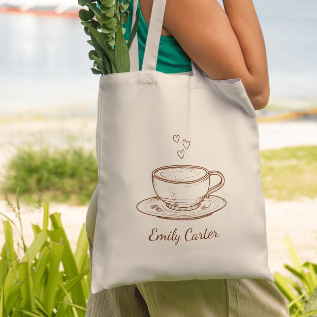 Tote Bag Cadeau pour Demoiselle d'Honneur Amateur de Café | (Créateur téléchargé)