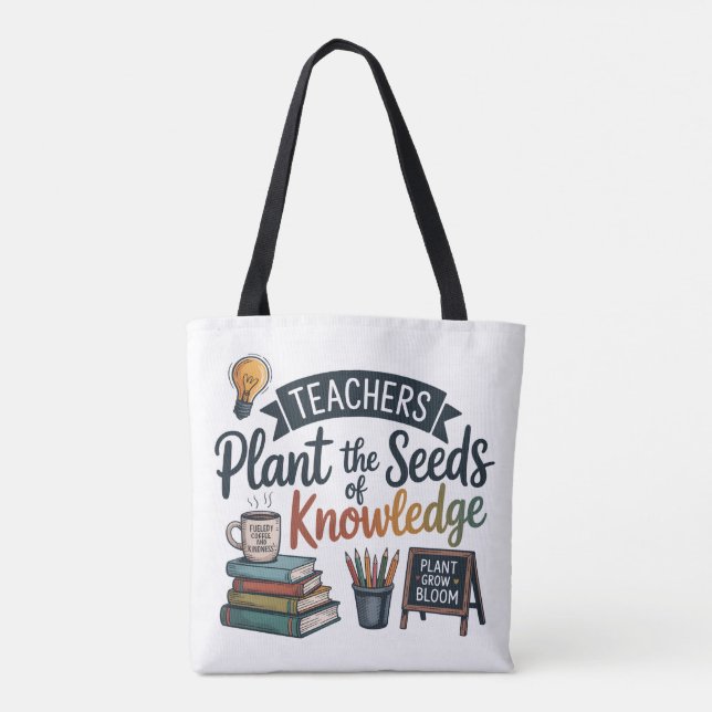 Tote Bag Cadeau pour enseignant, conception de sublimation, (Dos)