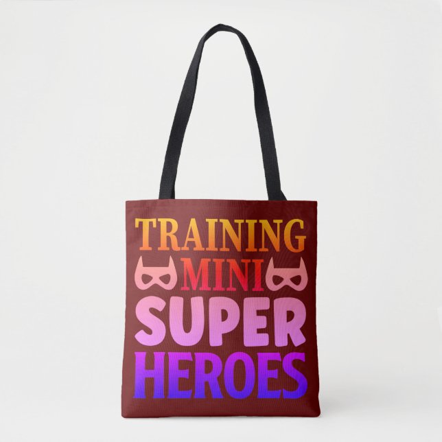 Tote Bag Cadeau pour l'enseignant des Mini Héros du Petit D (Devant)