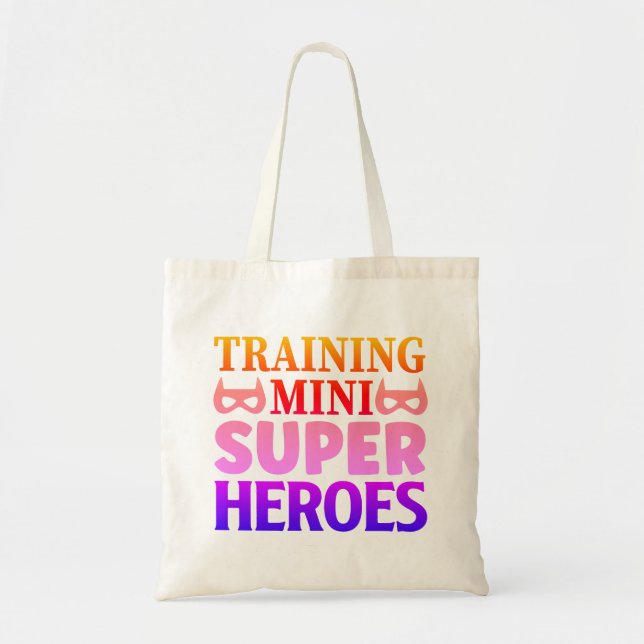 Tote Bag Cadeau pour l'enseignant des Mini Héros du Repas d (Devant)