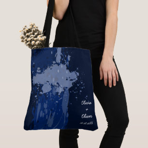 Tote Bag Cadeau Royal Blue Paint Splatter Party