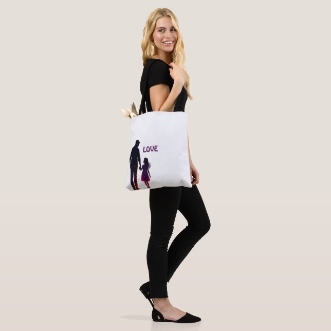TOTE BAG CADEAU SIMPLE AMOUR PÈRE FILLE  (Sur le modèle)