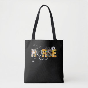 Tote Bag Cadeau Spider Infirmière d'Halloween avec araign