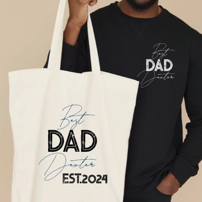Tote Bag Cadeau tendance pour papa Nom personnalisé individ (Créateur téléchargé)