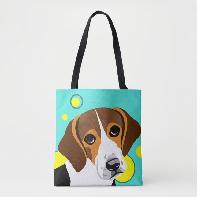 Tote Bag Cadeaux d'amant de beagle (Devant)
