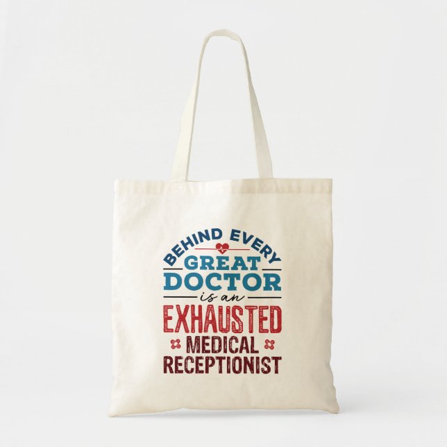 Tote Bag Cadeaux d'appréciation réceptionniste Médicale (Devant)