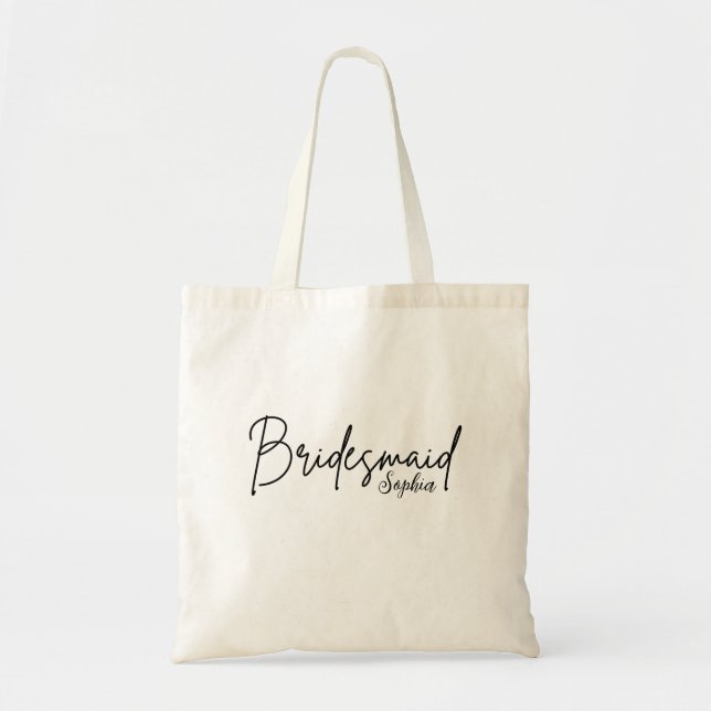 Tote Bag Cadeaux d'domestiques | Script moderne noir person (Devant)