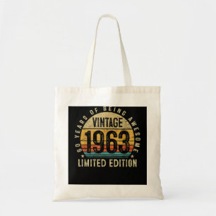 Tote Bag Cadeaux De 60 Ans Né En 1963 60E Anniversaire Vint