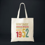 Tote Bag Cadeaux de 70 ans Vintage Août 1952 - 70e Jour-B<br><div class="desc">Idée cadeau parfait pour les femmes et les hommes - Vintage août 1952 Anniversaire tenue. Meilleur cadeau Holliday présent pour les parents à 70 ans Mère, Maman, Oncle, Grand-mère, Meilleur Ami, Père, Grand-Père, Tante, Mari, Papa À 70 ans Anniversaire Fêtez votre Mari, Femme, Maman, Papa 70e Anniversaire avec Ce Drôle...</div>