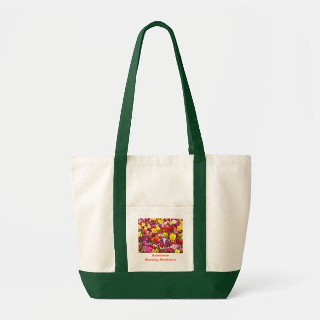 Tote Bag Cadeaux de fleurs de tulipes pour assistante en so (Devant)