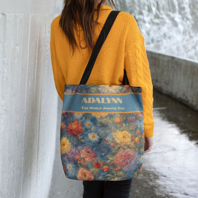 Tote Bag Cadeaux de graduation en aquarelle douce pour peti (Soft Watercolor Graduation Gifts for Granddaughter)