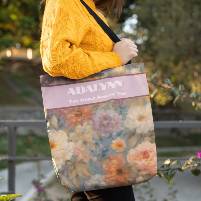 Tote Bag Cadeaux de graduation en aquarelle douce pour peti (Mild Watercolor Graduation Gifts for Granddaughter)