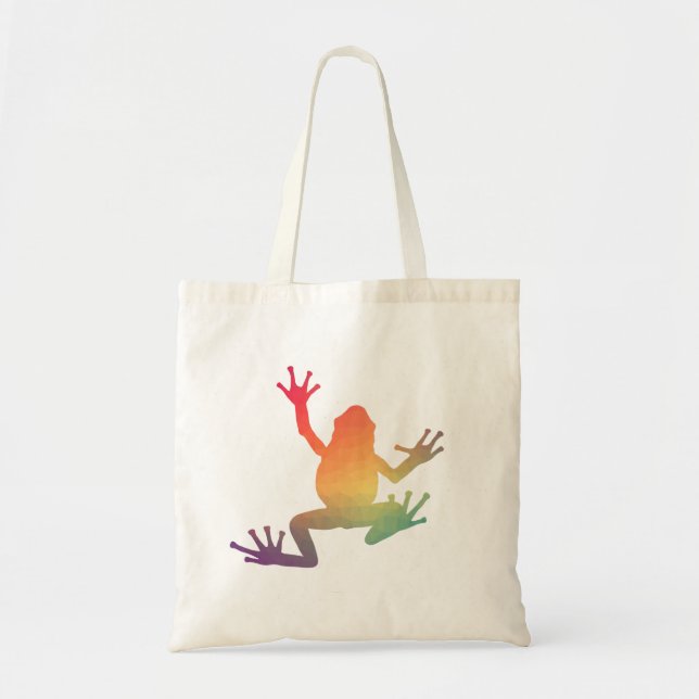 Tote Bag Cadeaux de grenouille colorés (Devant)
