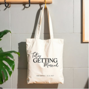 Tote Bag Cadeaux de mariage pour future mariée   Nom de la 