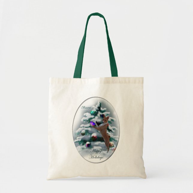 Tote Bag Cadeaux de Noël Basenji (Devant)