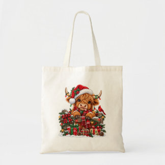 Tote Bag Cadeaux de Noël de la vache des Highlands Achats f