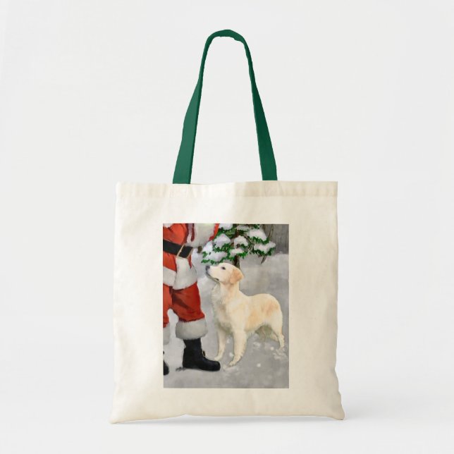 Tote Bag Cadeaux de Noël Golden Retriever (Devant)