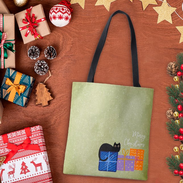 Tote Bag Cadeaux de Noël verts et mignons pour propriétaire (Créateur téléchargé)