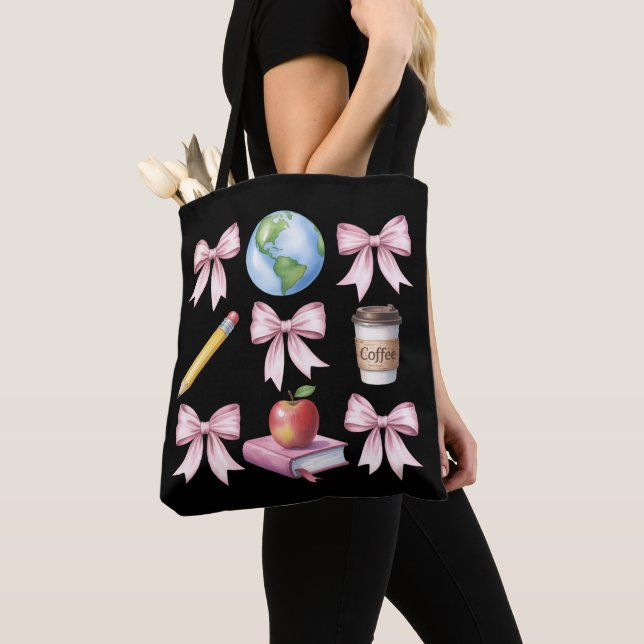 Tote Bag Cadeaux de reconnaissance de café pour enseignant  (De près)