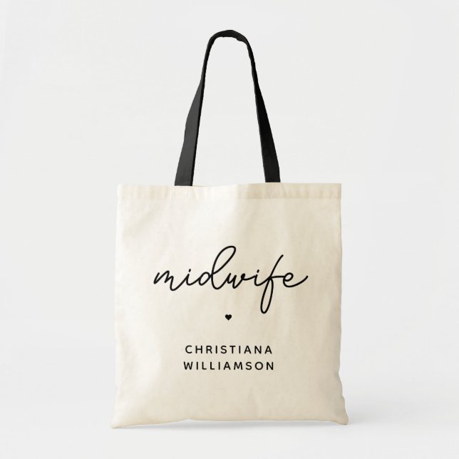 Tote Bag Cadeaux de sage-femme personnalisés (Devant)