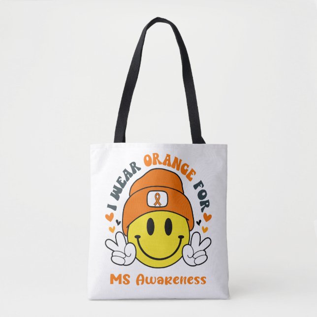Tote Bag Cadeaux de soutien au ruban de sensibilisation MS (Devant)