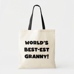 Tote Bag Cadeaux de T-shirts des textes de noir de mamie du