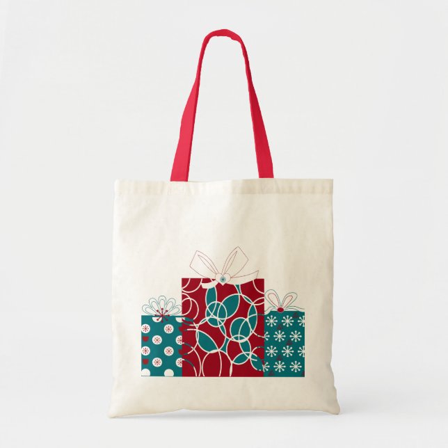 Tote Bag Cadeaux de vacances scandinaves modernes enrobés (Devant)