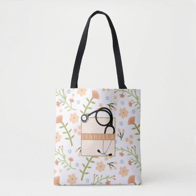 Tote Bag Cadeaux d'infirmière personnalisés (Devant)