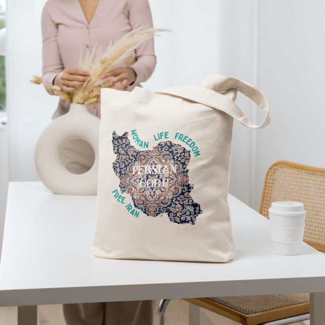 Tote Bag Cadeaux en vrac persans personnalisés pour les col (Custom Persian Bulk Gifts for Coworkers Free Iran)
