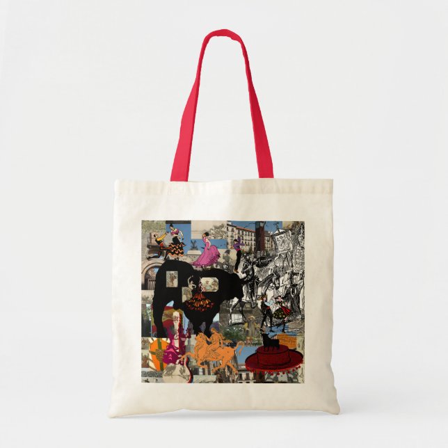 Tote Bag Cadeaux espagnols de culture de collage de (Devant)