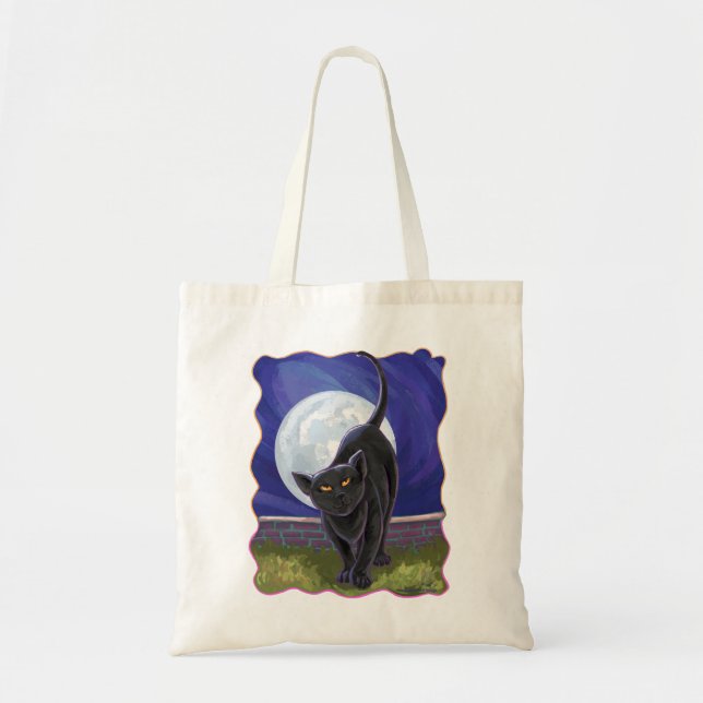 Tote Bag Cadeaux et accessoires de chat noir (Devant)