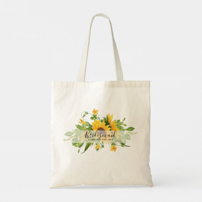 Tote Bag Cadeaux GRANDMA - Tournesol Thème Personnalisé (Dos)