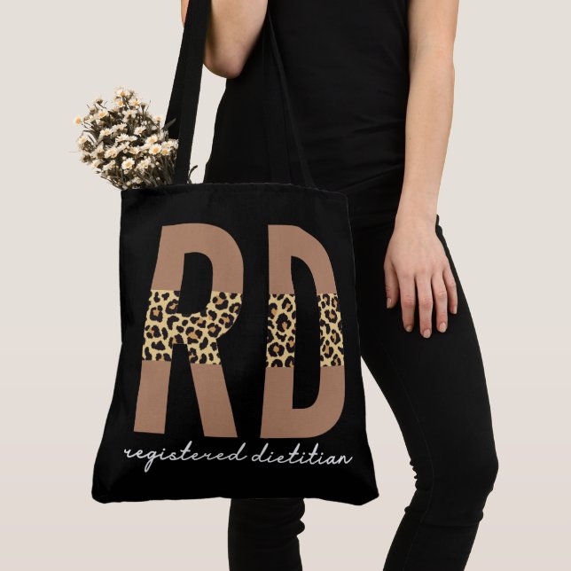 Tote Bag Cadeaux imprimés guépard pour diététiste agréé (De près)