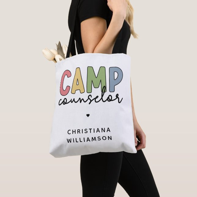 Tote Bag Cadeaux personnalisés de conseillers de camp (De près)