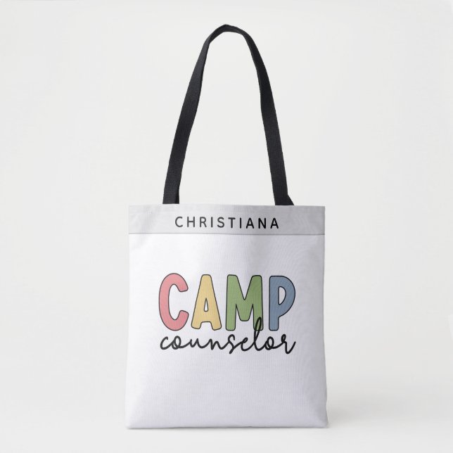 Tote Bag Cadeaux personnalisés de conseillers de camp (Devant)